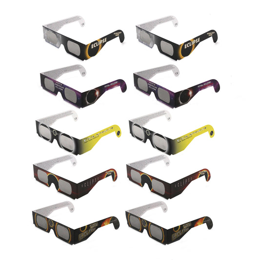 Holiday Eyes 10 Pack Solar Eclipse Glasses "SOLAR FLARE" 12312-2 AAS & CE Approved ISO Certified Safe